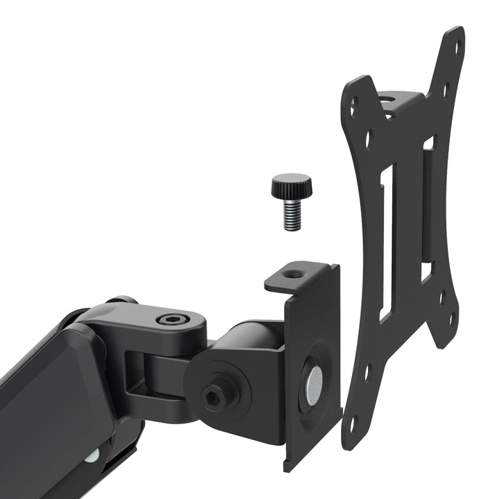 Soporte para 2 monitores Maclean, resorte de gas, 17"-32", 2-10kg, negro, MC-136