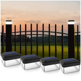 Poste de iluminação solar LED GreenBlue GB127, 80x80 mm, cobertura, 4 peças