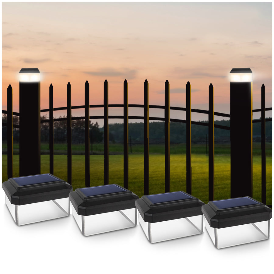 Poste de iluminação solar LED GreenBlue GB127, 80x80 mm, cobertura, 4 peças