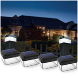 Poste de iluminação LED solar GreenBlue GB126, 60x60 mm, cobertura superior, pacote de 4
