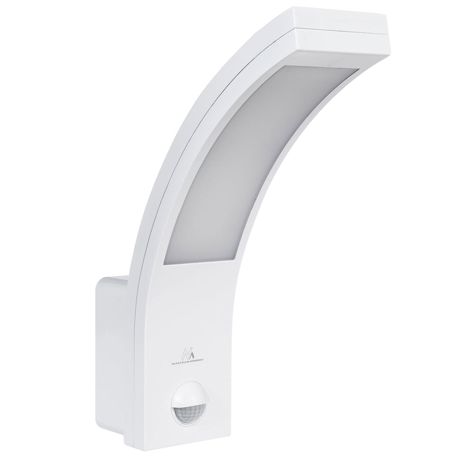 Luz de sensor de movimento LED Maclean, sensor de movimento PIR, branca, 10 W, IP54, 750 lm, branco neutro (4000 K) MCE244 W