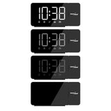 Radio despertador digital LED con proyector GreenBlue, radio FM, alarma, reloj 12/24, alimentación USB 5V DC + CR2032, GB172