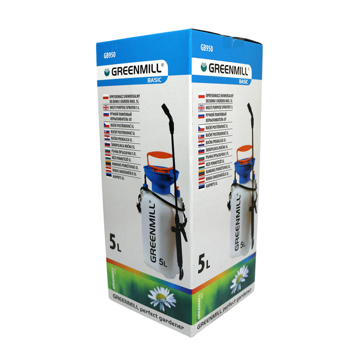 Pulverizador multiusos Greenmill, presurizado, capacidad 5 litros, GB950