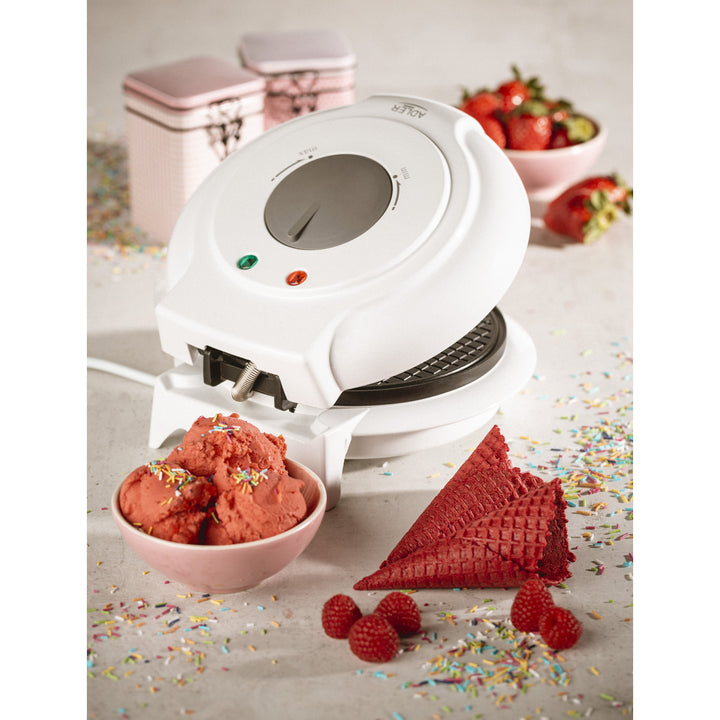 Adler wafer maker, temperatura regulable de forma continua, 1500W, blanco, AD 3038