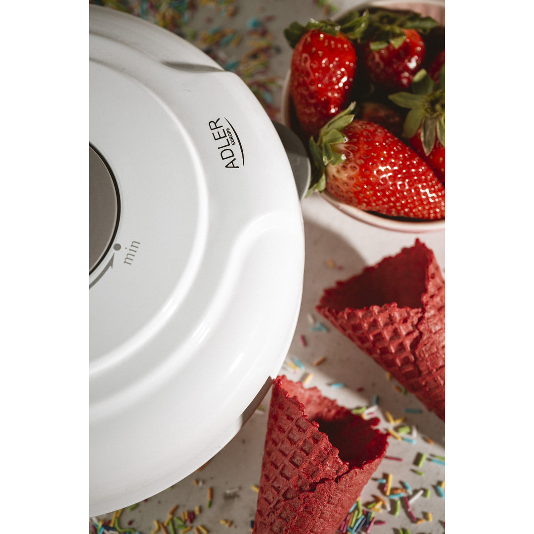 Adler wafer maker, temperatura regulable de forma continua, 1500W, blanco, AD 3038