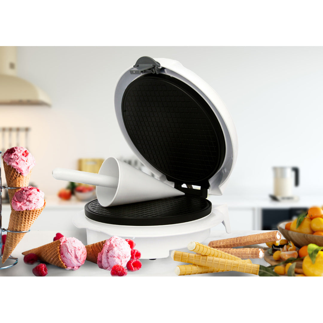 Adler wafer maker, temperatura regulable de forma continua, 1500W, blanco, AD 3038