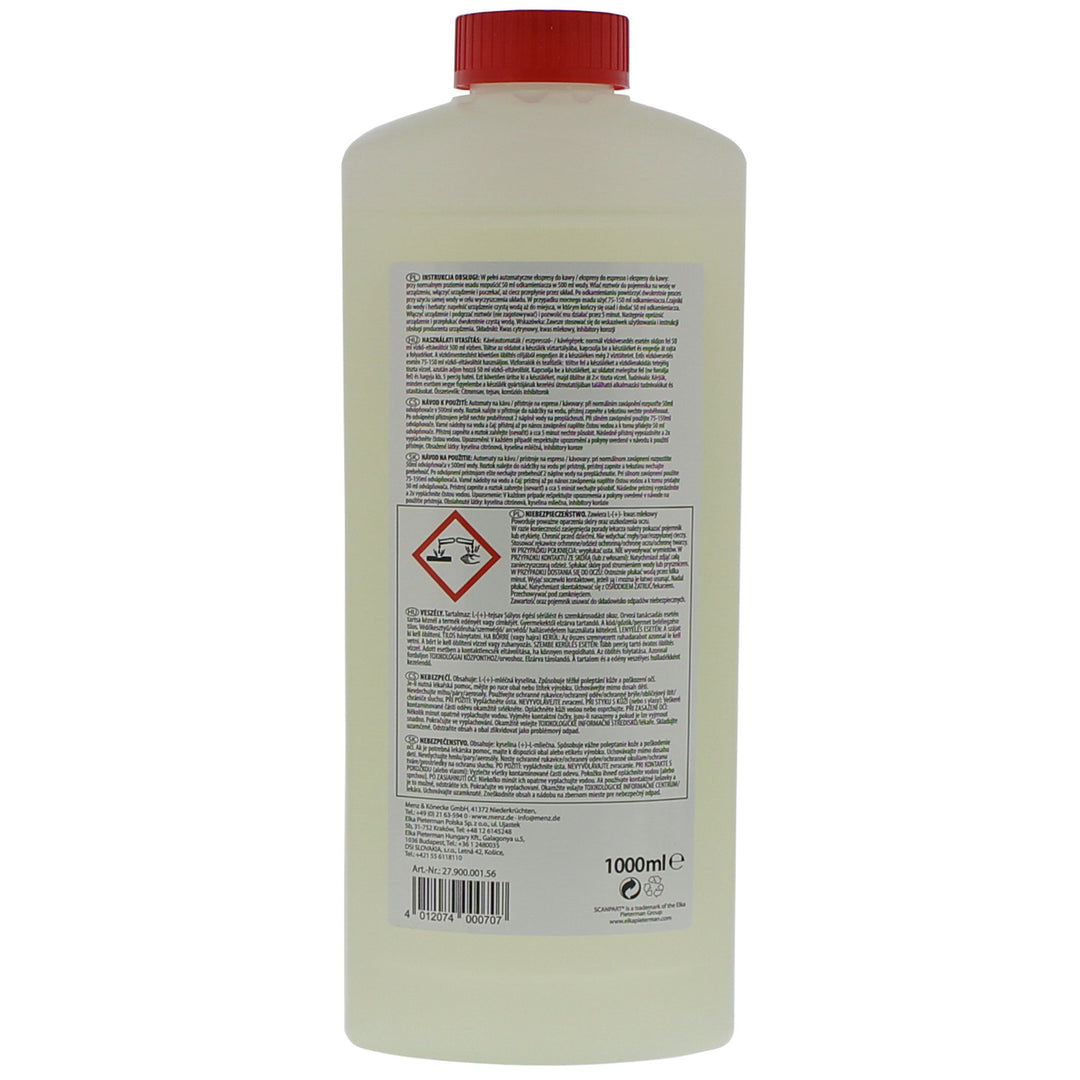 Descalcificador de 1 litro para máquinas de café expresso + 10 pastilhas de limpeza para máquinas de café