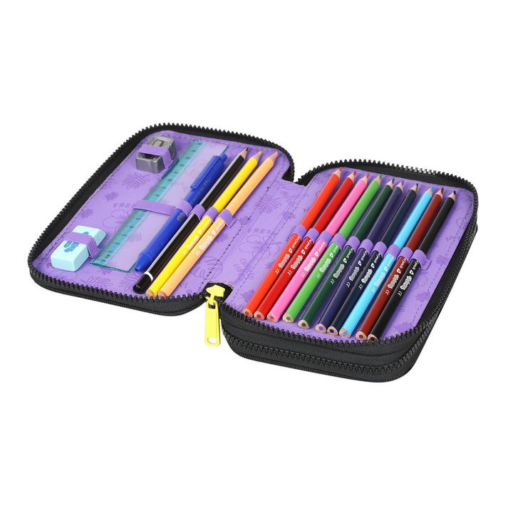 Estojo Coolpack, dois compartimentos, com acessórios, Stitch, Jumper 2