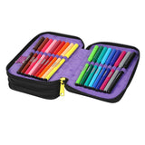 Estuche CoolPack de tres compartimentos con accesorios JUMPER 3 STITCH