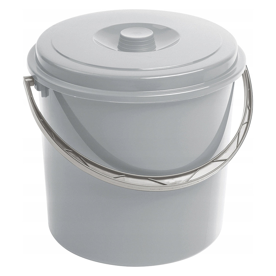 Cubo Curver, con tapa, asa cómoda, 12L, gris, 241750