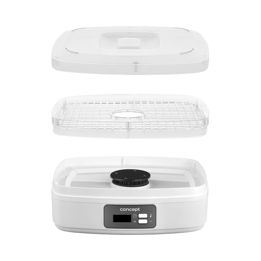 Concept Deshidratador, Secador de setas, frutas y hierbas, 260W, 6 tamices, temporizador, SO2080