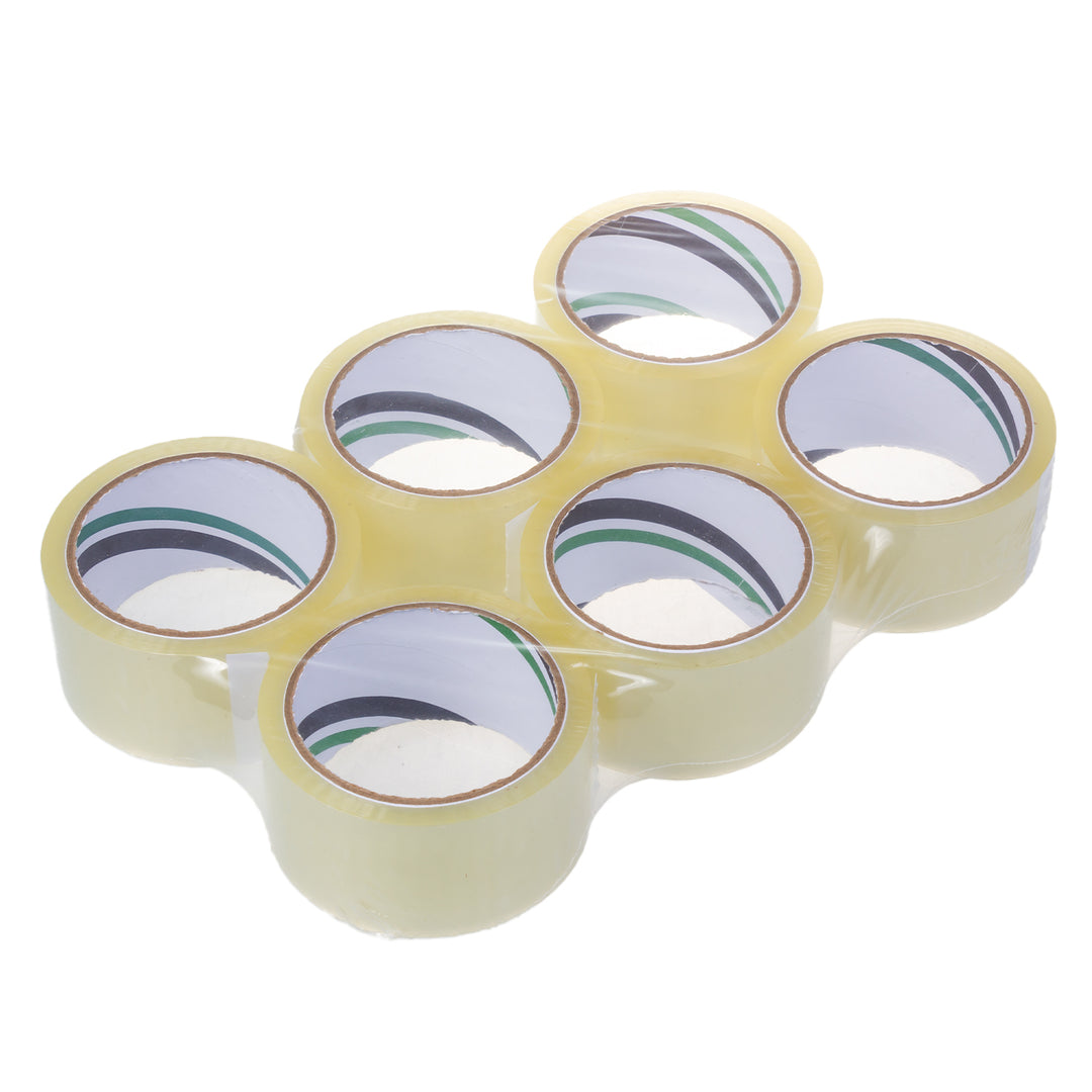 Fita adesiva de acrílico transparente para embalagem 54m 48mm - 6 peças