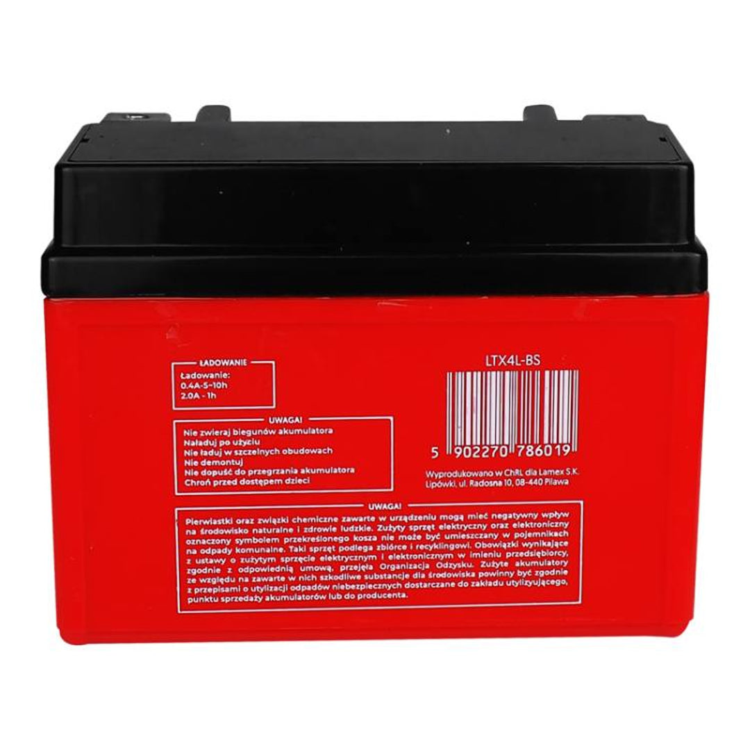 Bateria de gel Lamex, moto, 12V, 4Ah, LTX4L-BS