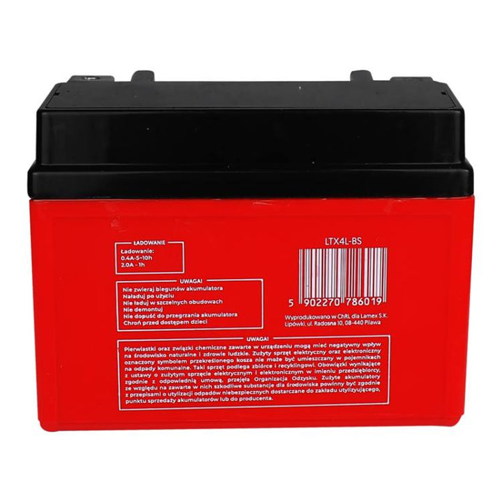 Bateria de gel Lamex, moto, 12V, 4Ah, LTX4L-BS