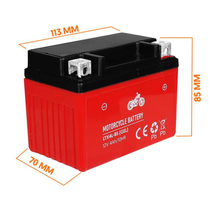 Bateria de gel Lamex, moto, 12V, 4Ah, LTX4L-BS