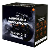 Bateria de gel Lamex, moto, 12V, 5Ah, LTX5L-BS