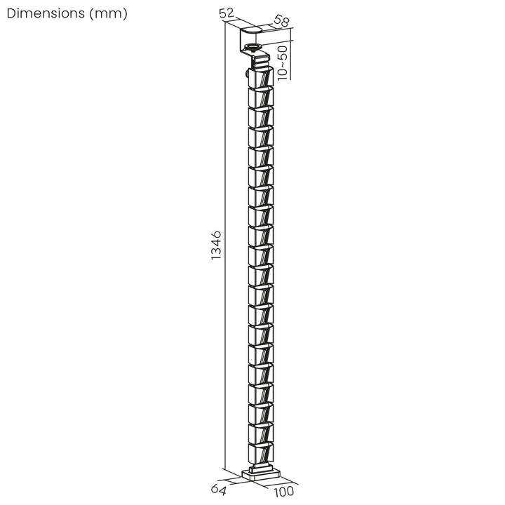 Mesa de jogos NanoRS com prateleira para monitor, máx. 50 kg, altura 850 mm, preta, RS170 + organizador de cabos/rack de secretária Nano RS, 1345 mm, preta e vermelha, RS125
