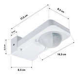Detetor de movimento PIR Maclean, infravermelhos, IP65, máx. 2000 W, MCE243, 2 peças