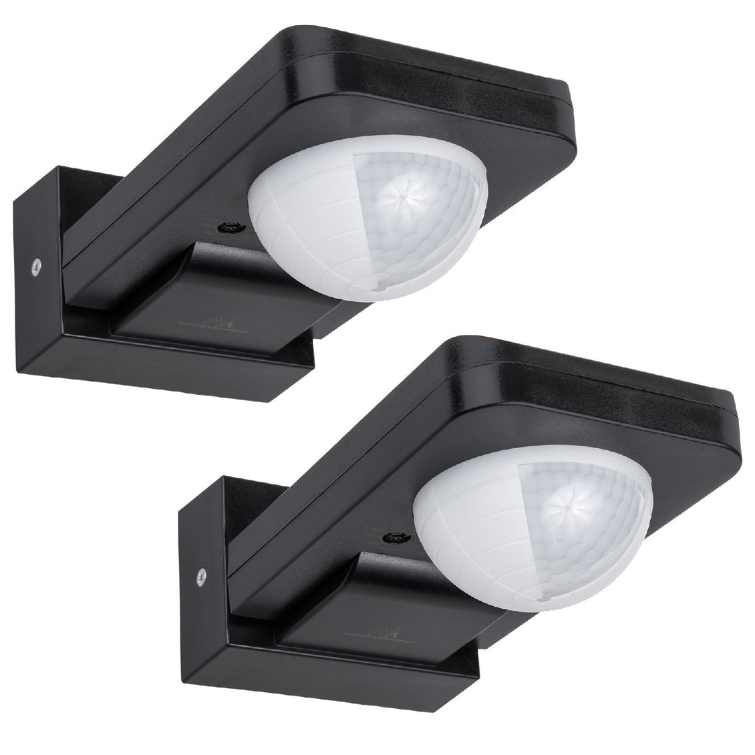 Detector de movimiento Maclean PIR, infrarrojos, IP65, max 2000W, negro, MCE243 B, 2 piezas