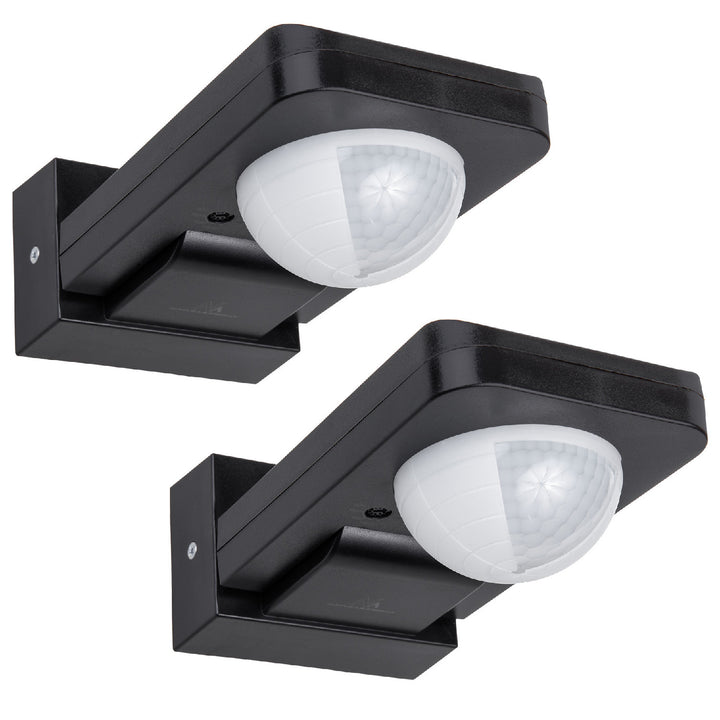 Detector de movimiento Maclean PIR, infrarrojos, IP65, max 2000W, negro, MCE243 B, 2 piezas