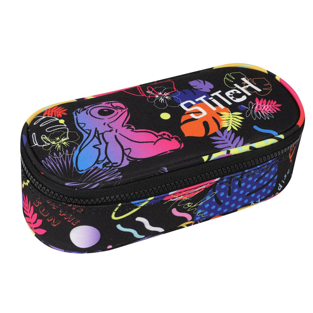 Mochila Escolar Coolpack Jerry DISNEY STITCH 19 L Preto + Estojo Escolar Oval CoolPack Campus Disney Stitch F062886