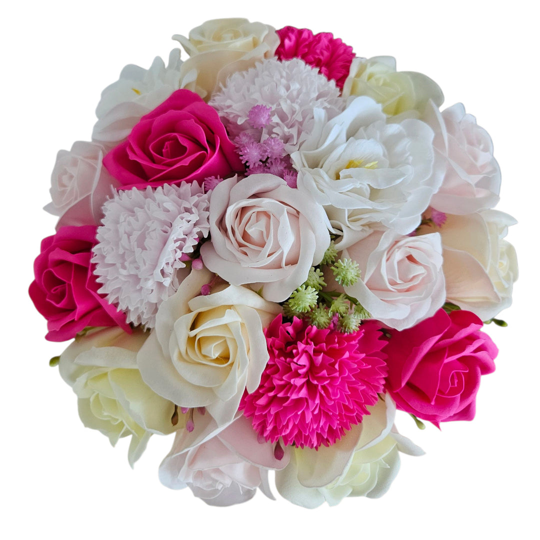 Vaso com flores de sabão - rosas de sabão presente, Damich