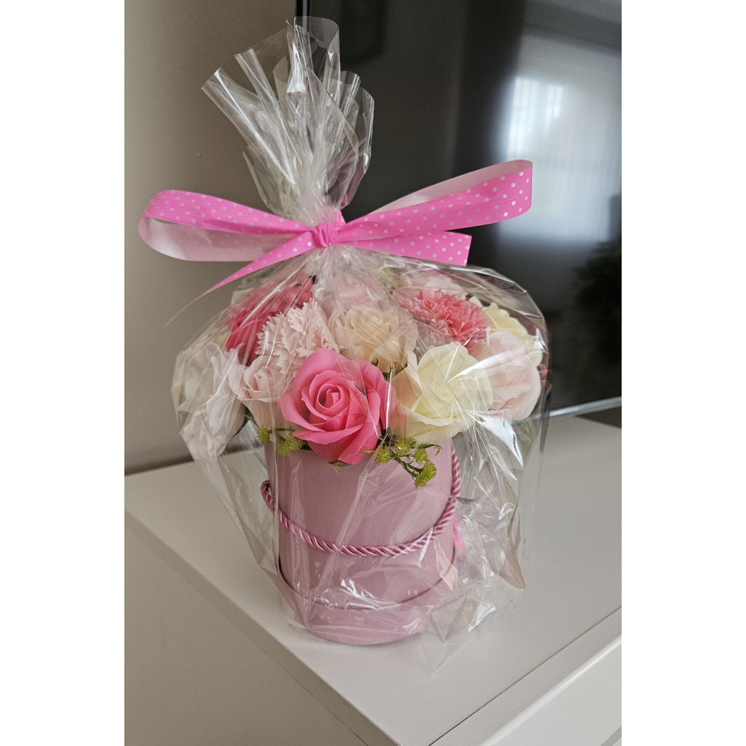 Vaso com flores de sabão - rosas de sabão presente, Damich