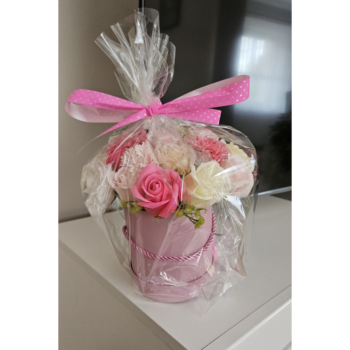 Vaso com flores de sabão - rosas de sabão presente, Damich