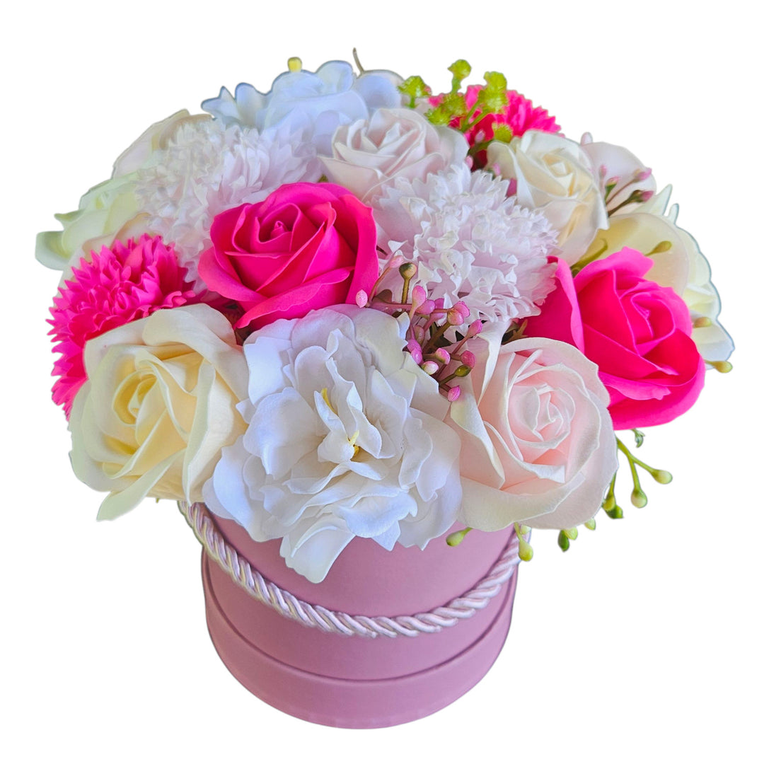 Vaso com flores de sabão - rosas de sabão presente, Damich