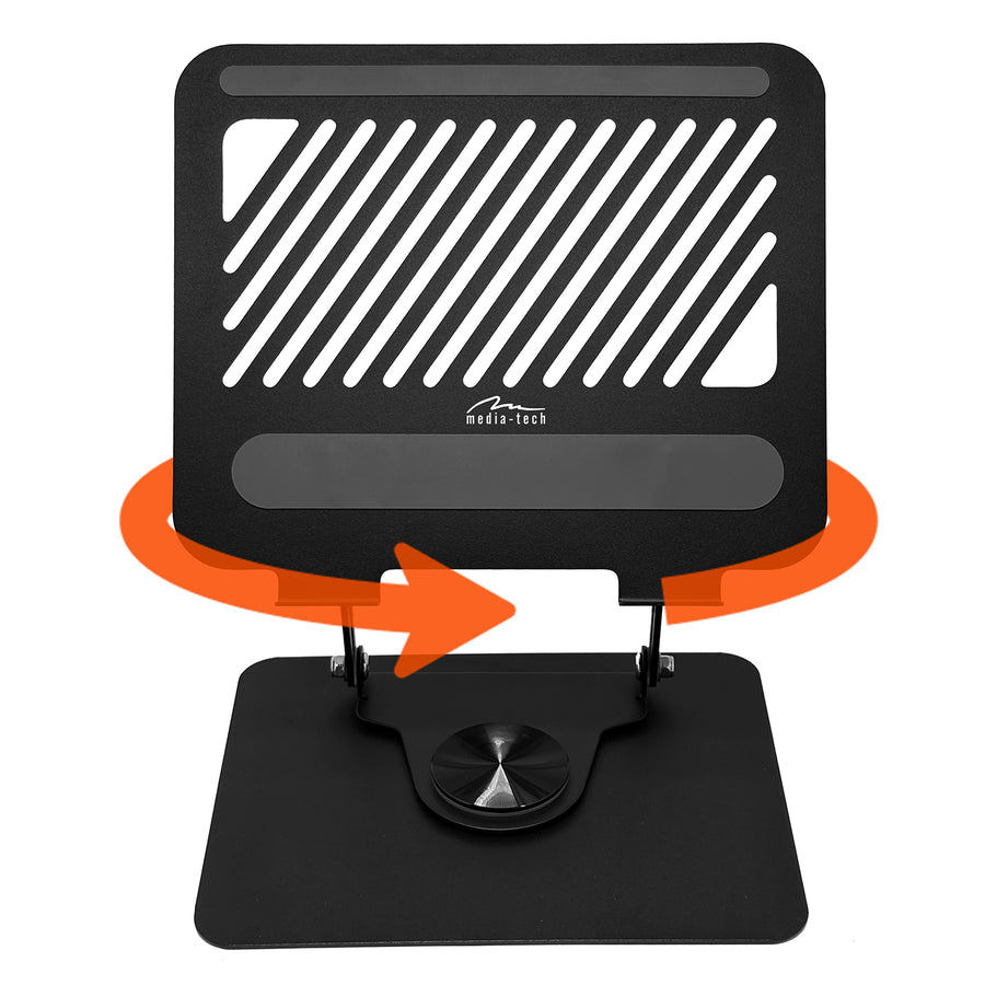 Media-Tech MT2662 Soporte ergonómico ajustable y giratorio para portátil 10-17