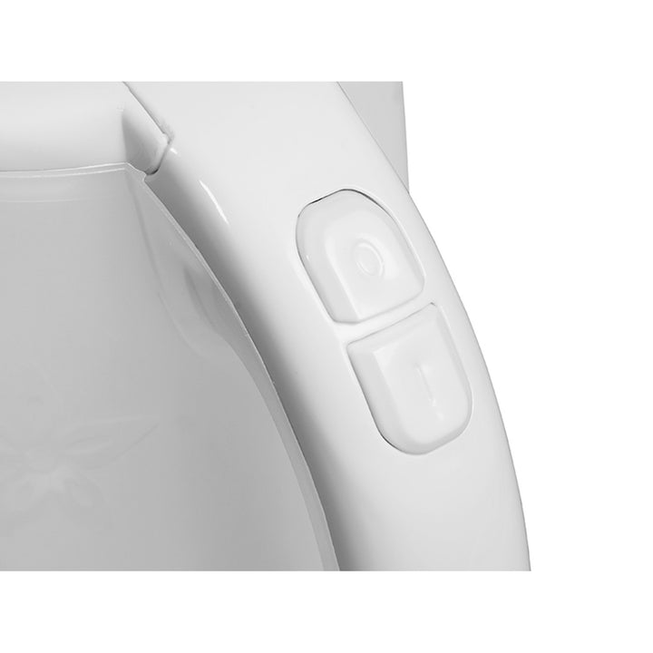 Lafe Scandi Hervidor eléctrico, turista, 600W, capacidad 0,6l, 2 tazas, 2 cucharas, blanco