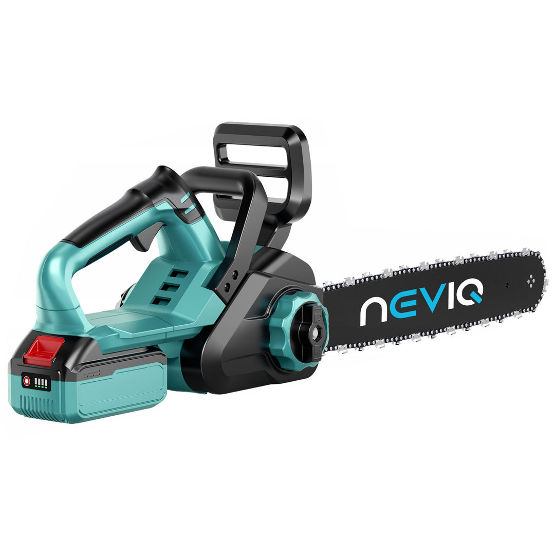 Motosierra sin cable NEVIQ, barra de 12'', 1000W, motor sin escobillas, L12302