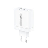 Cargador de red VIDVIE, 3A, 65W, 2x USB-C, 1x USB, cable USB-C/USB-C, PLE262