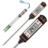 Termómetro/sonda para alimentos, VerdeAzul, longitud de la sonda 15 cm, rango de temp. -50°C a +300°C., precisión 0,1°C, GB178, 3 uds.