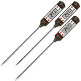 Termómetro/sonda para alimentos, VerdeAzul, longitud de la sonda 15 cm, rango de temp. -50°C a +300°C., precisión 0,1°C, GB178, 3 uds.