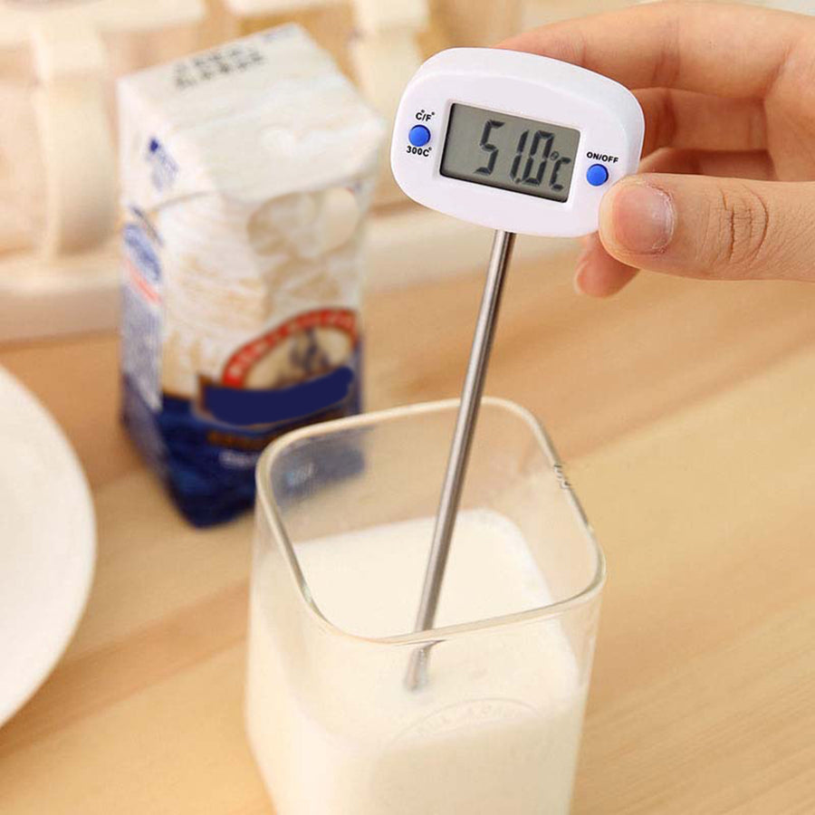 Termómetro/sonda para alimentos, VerdeAzul, longitud de la sonda 15 cm, rango de temperatura -50°C a +300°C., precisión 0,1°C, GB382, 3 piezas