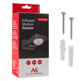 Detector de movimiento Maclean PIR, infrarrojos, IP65, max 2000W, MCE243 GR, 2 piezas