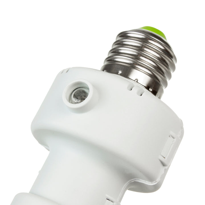 Portabombillas Maclean, E27, máx. 100W, con sensor crepuscular, temporizador, blanco, MCE21W, 2 piezas