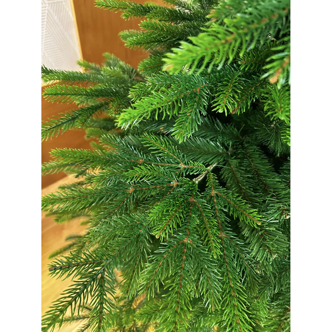 Árbol de Navidad artificial, abeto del Cáucaso natural, PVC + PE, altura 220 cm