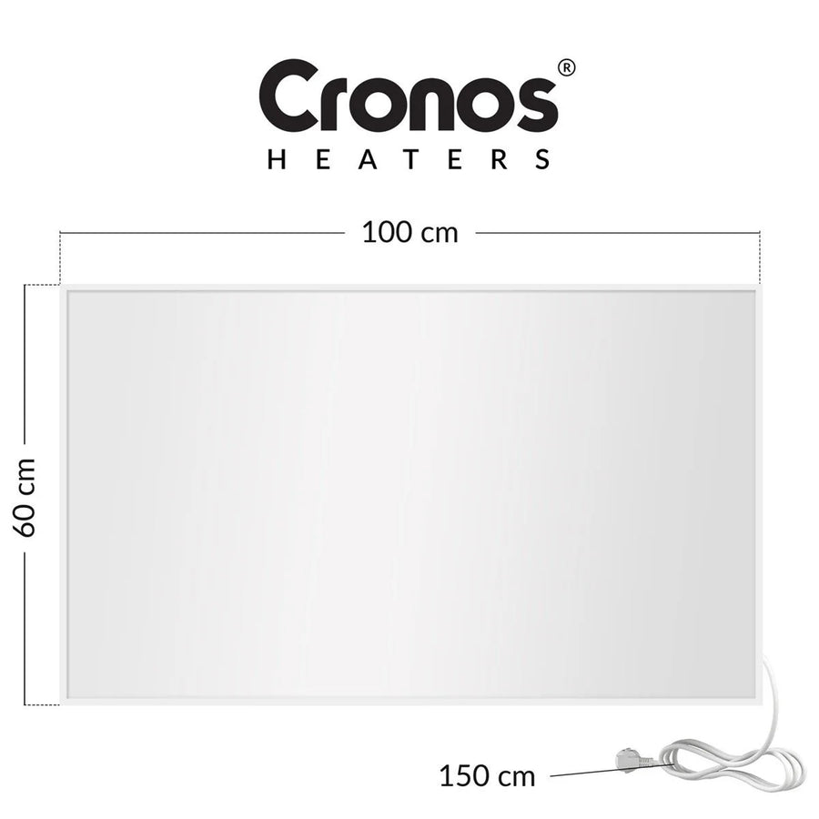 Calefactor por infrarrojos Cronos, 800 W, superficie mate, ultrafino, Carbon P800