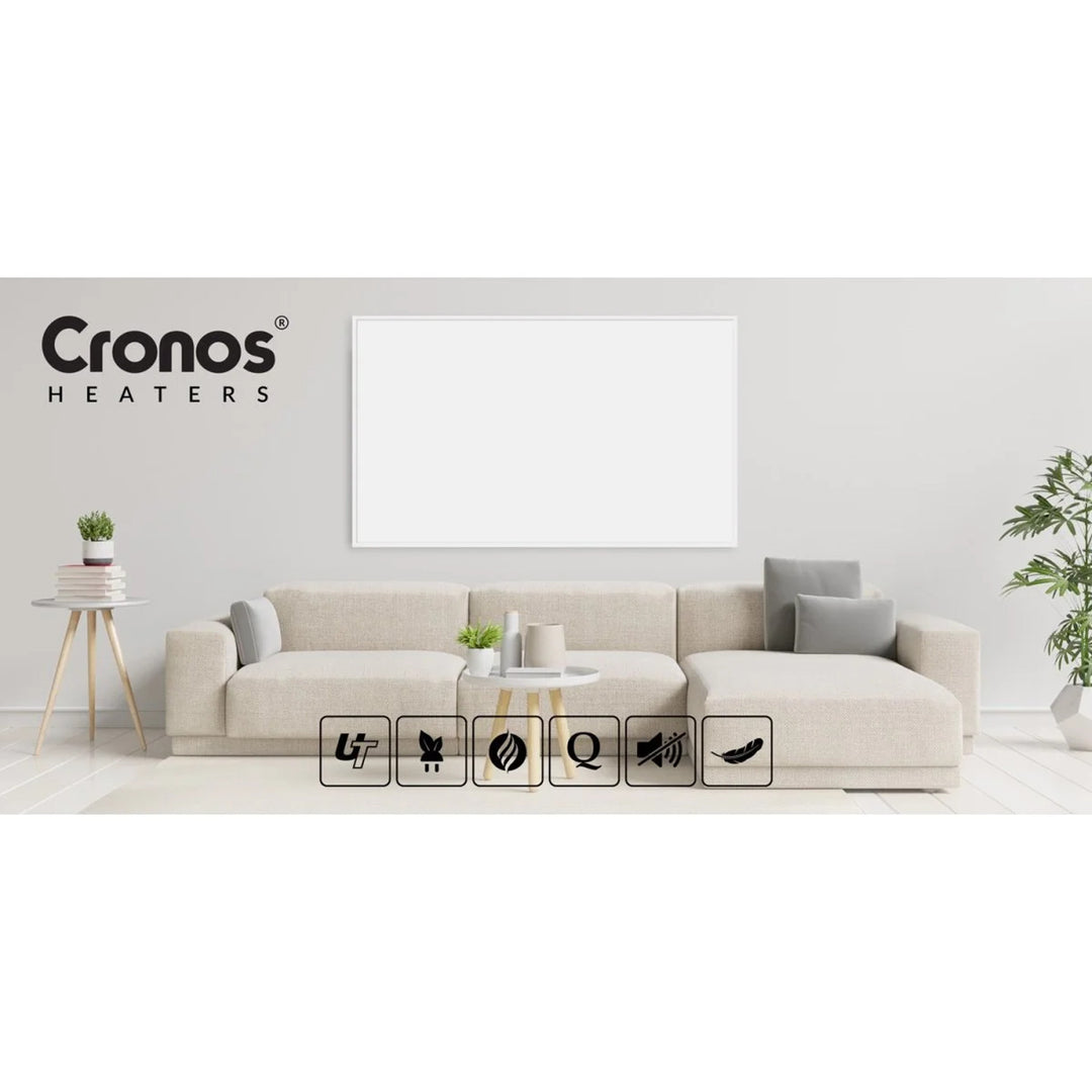 Calefactor infrarrojo Cronos, 1000W, superficie mate, ultrafino, Carbono P1000