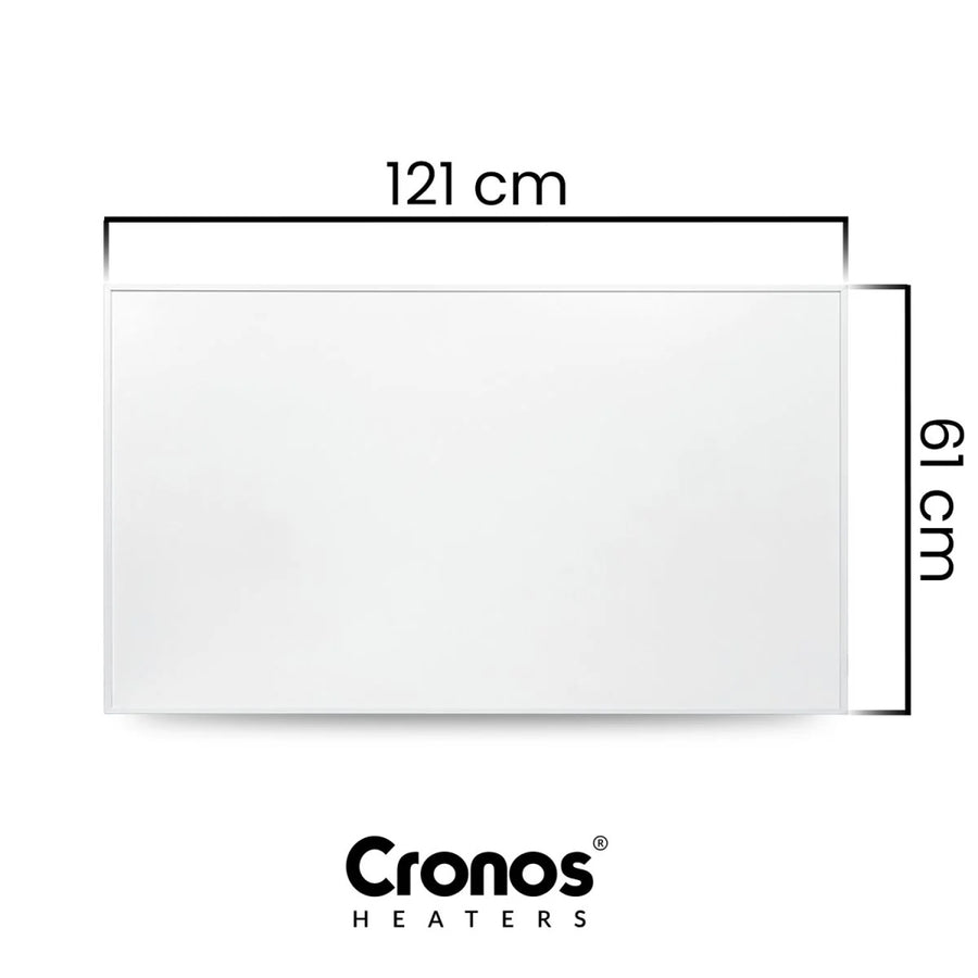 Calefactor por infrarrojos Cronos, 700 W, mando a distancia, superficie mate, ultrafino, calefacción económica, Graphene PRO CGP-700TWP