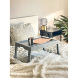 Práctica mesa plegable, portátil, para cama de jardín, bandeja de desayuno, color capuchino, 56120722