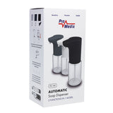 Dispensador automático Promedix, contenedor dispensador para jabones líquidos, líquidos desinfectantes, 300ml, negro, PR-540 B + 4 pilas AA Varta Industrial