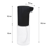 Dispensador automático Promedix, contenedor dispensador para jabones líquidos, líquidos desinfectantes, 300ml, negro, PR-540 B + 4 pilas AA Varta Industrial