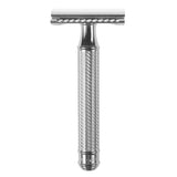 Navaja tradicional, hoja de afeitar, latón cromado, MÜHLE R89