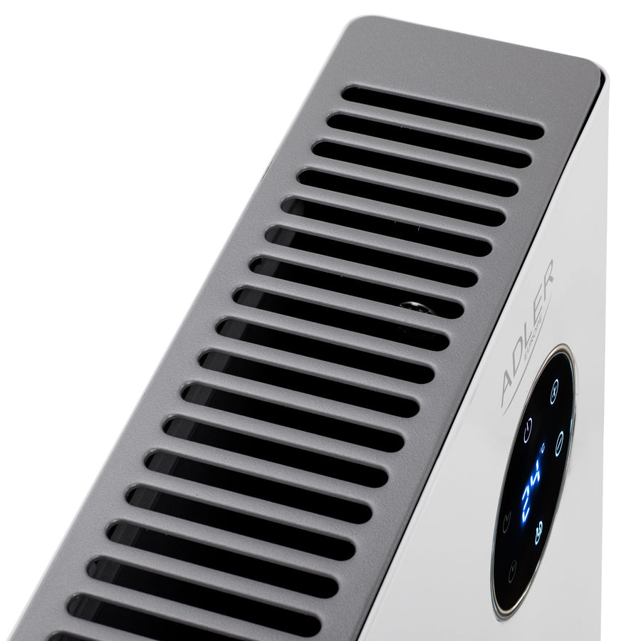 Convector Adler, pantalla LED, mando a distancia, 3 niveles de calefacción, termostato, máx. 2000W, AD 7752