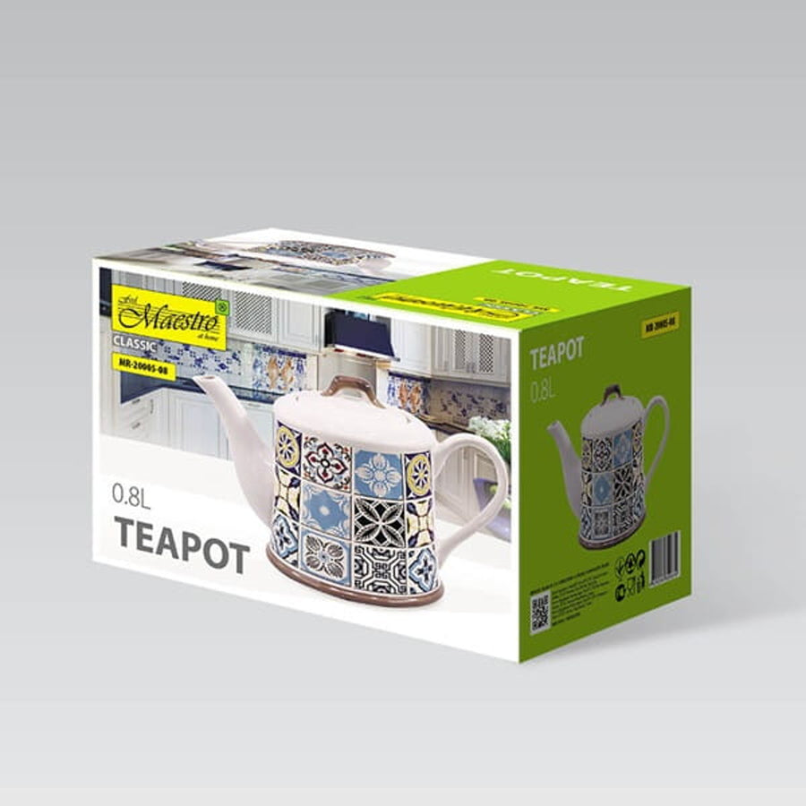 Maestro MR-20005-08 Tetera de cerámica Holiday in Porto, capacidad 800 ml