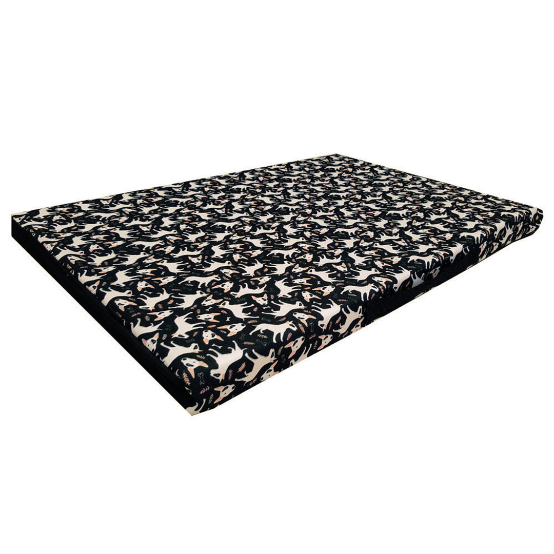 Bertoni XL perro colchón cama, espuma, cubierta impermeable, Bullteriers patrón, EE146