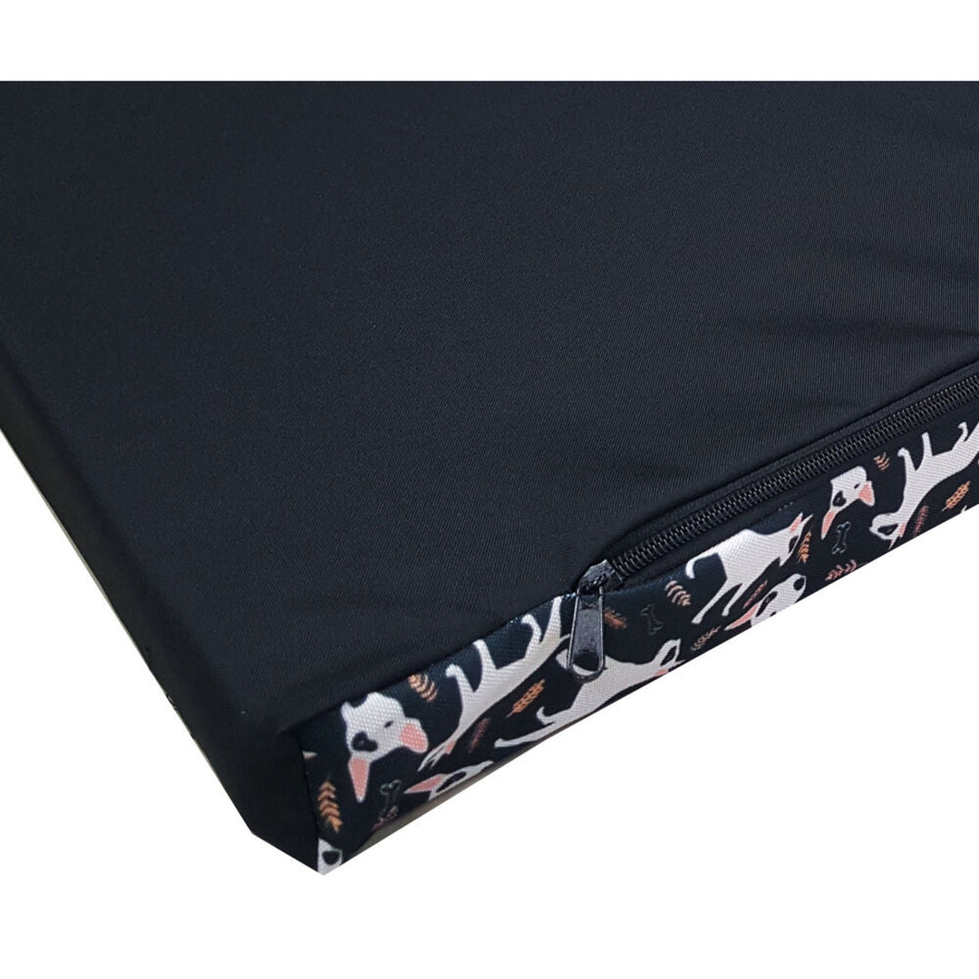 Bertoni XL perro colchón cama, espuma, cubierta impermeable, Bullteriers patrón, EE146